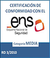Certificado de Conformidad con el Esquema Nacional de Seguridad (ENS) RD 3/2010