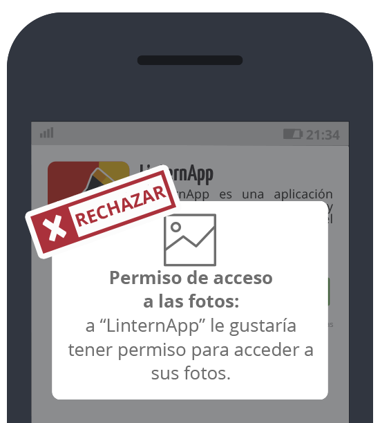 LinternApp: rechazar acceso a las fotos